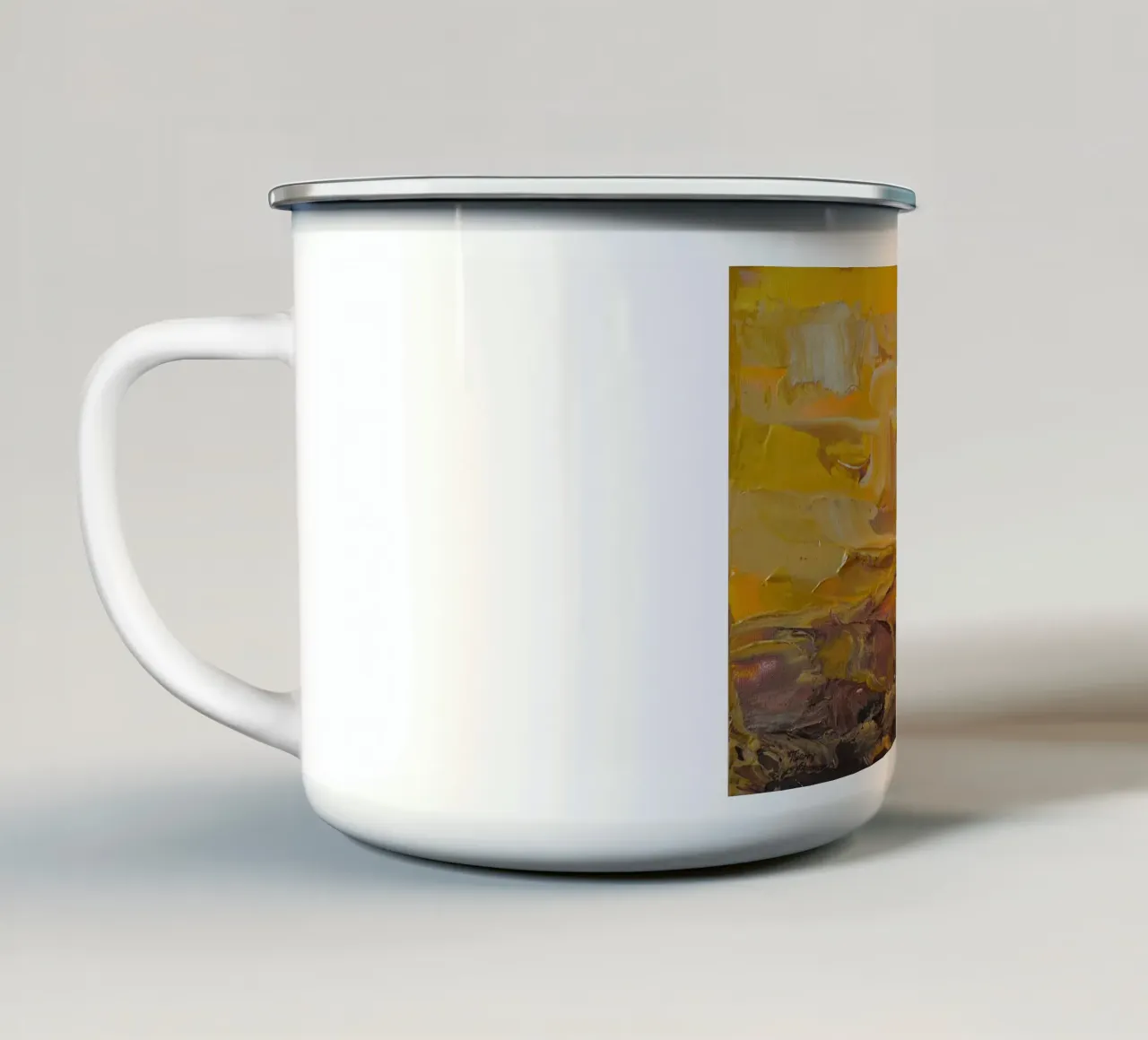PAESAGGIO ASTRATTO. tazza in smalto da Thierry Vobmann Abstract painting