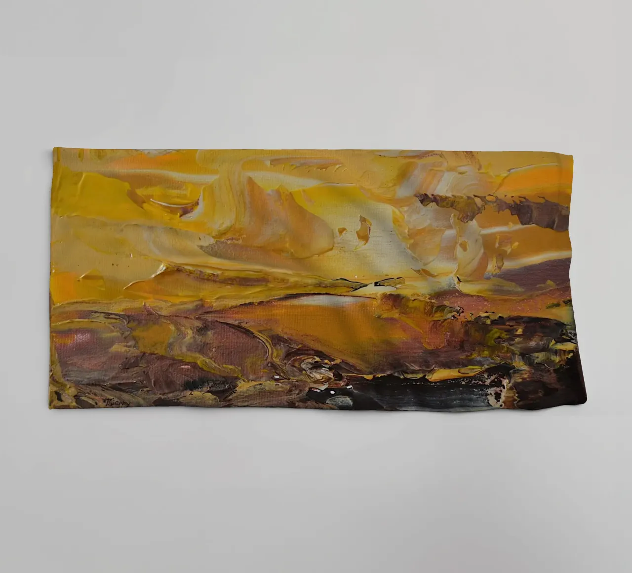 PAESAGGIO ASTRATTO. asciugamano da bagno da Thierry Vobmann Abstract painting