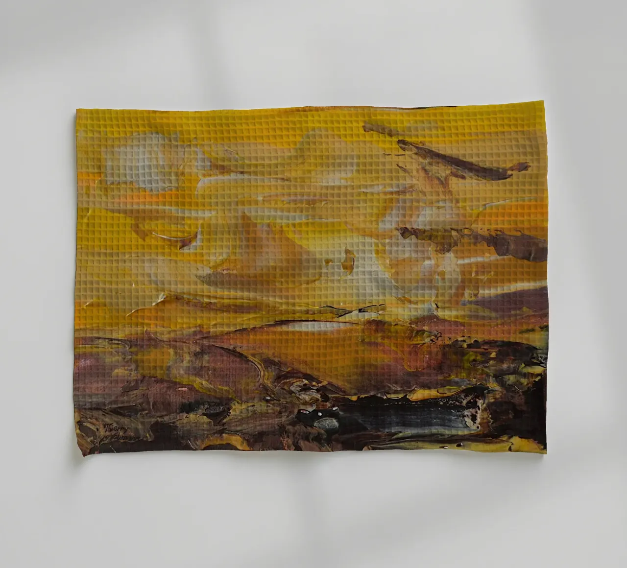 PAESAGGIO ASTRATTO. canovaccio da cucina da Thierry Vobmann Abstract painting
