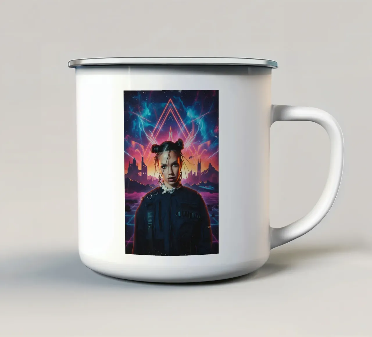 Nina Chuba retro tazza in smalto da Lembayung art