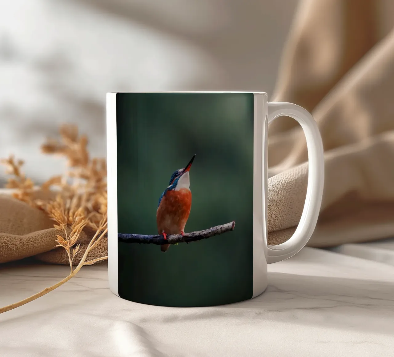 Il Martin pescatore tazza in ceramica da Tom's Wildlife