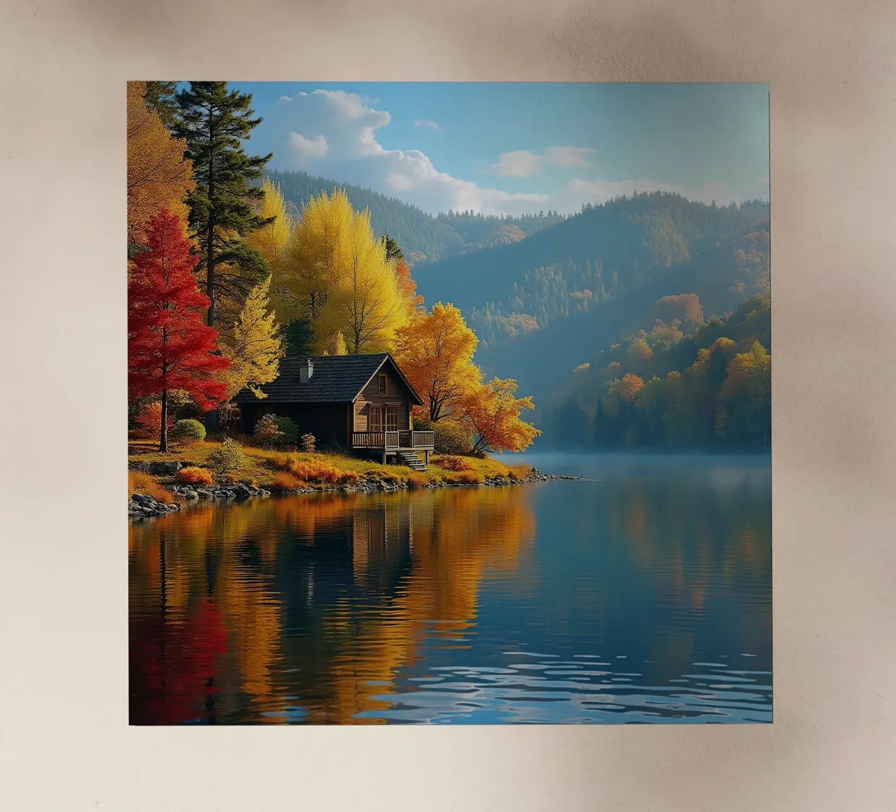 Casa sul lago_autunno_2 pellicola backlit da Fantasie & Mystikwelten by LK