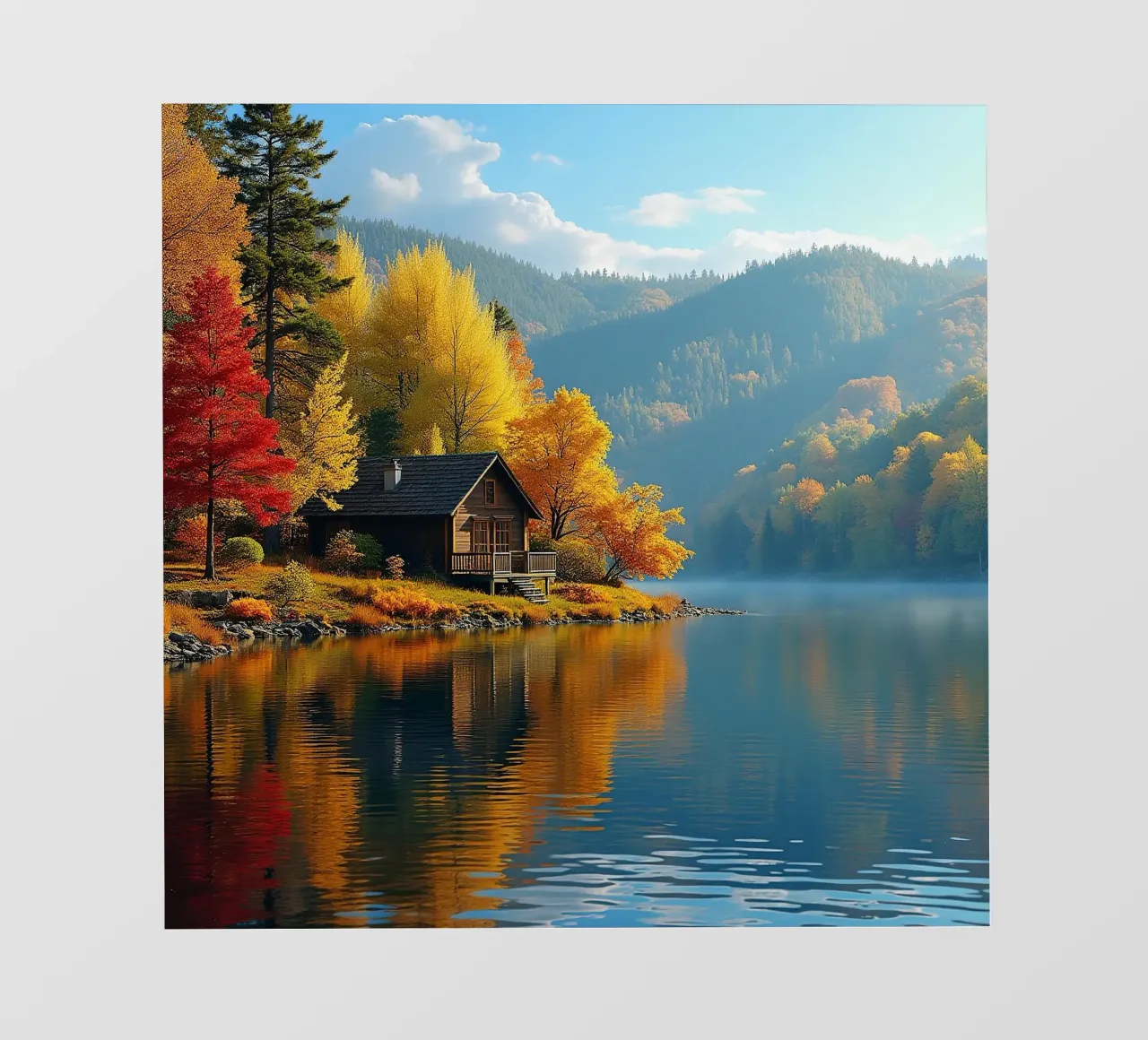 Casa sul lago_autunno_2 pellicola backlit da Fantasie & Mystikwelten by LK