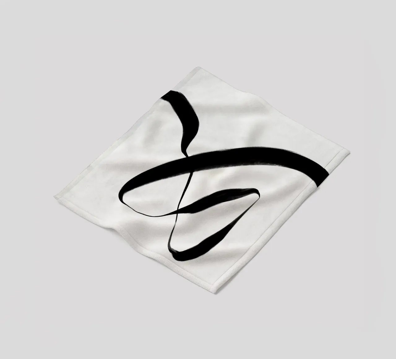Black Strokes No 9 coperta in pile da treechild