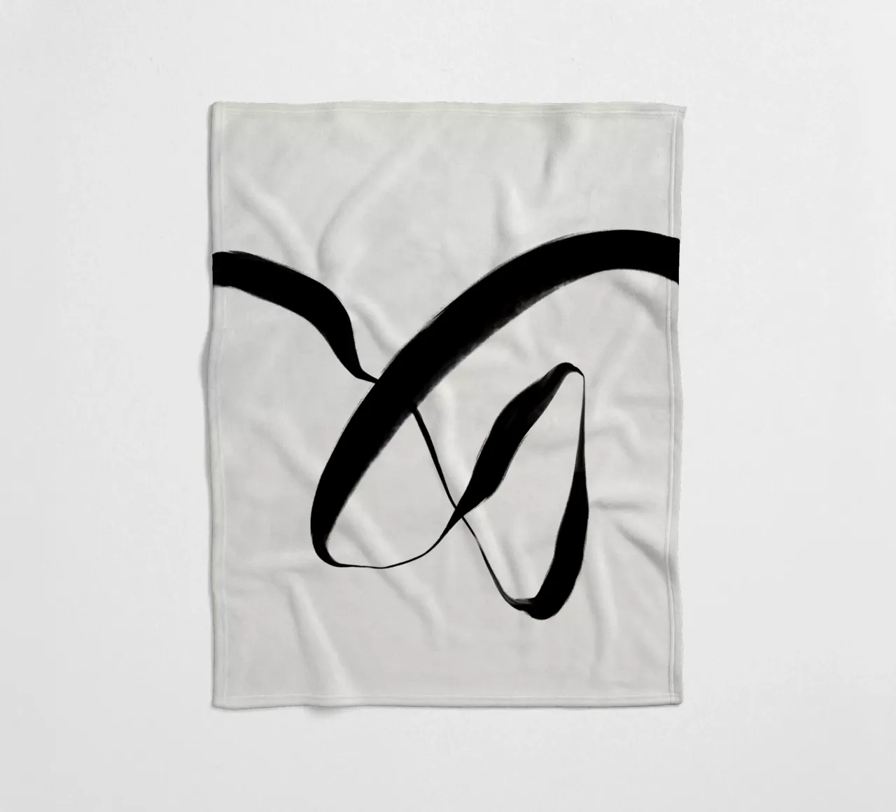 Black Strokes No 9 coperta in pile da treechild