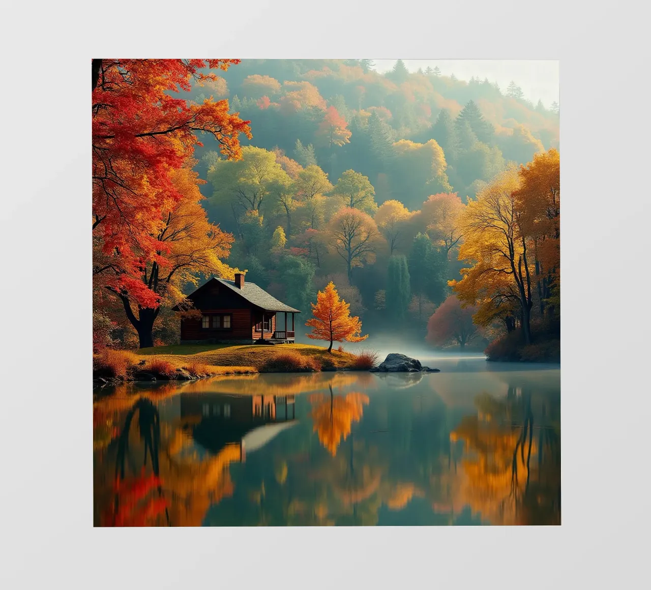 Casa sul lago_autunno_4 pellicola backlit da Fantasie & Mystikwelten by LK