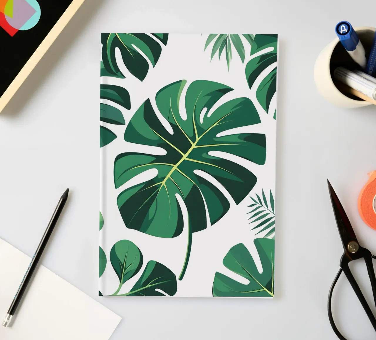Monstera leaf with splits notebook by Botanical Gallery
