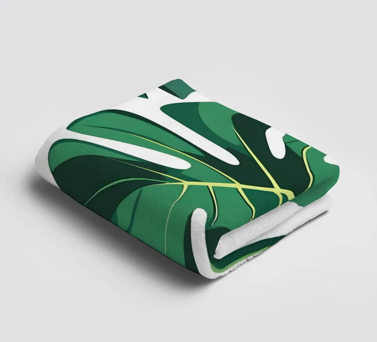Monstera leaf with splits towel by Botanical Gallery