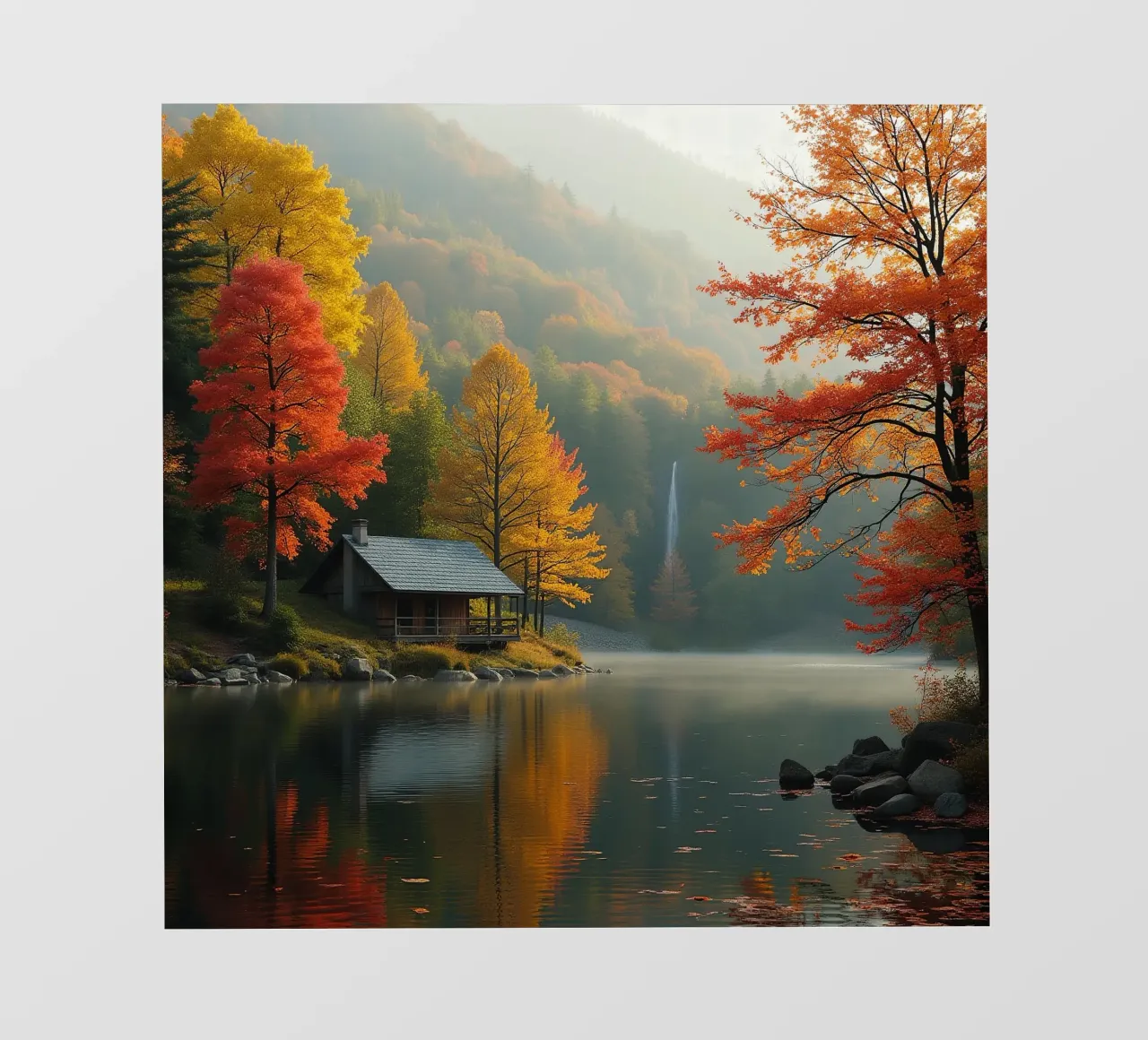 Casa sul lago_autunno_5 telo in pvc da Fantasie & Mystikwelten by LK