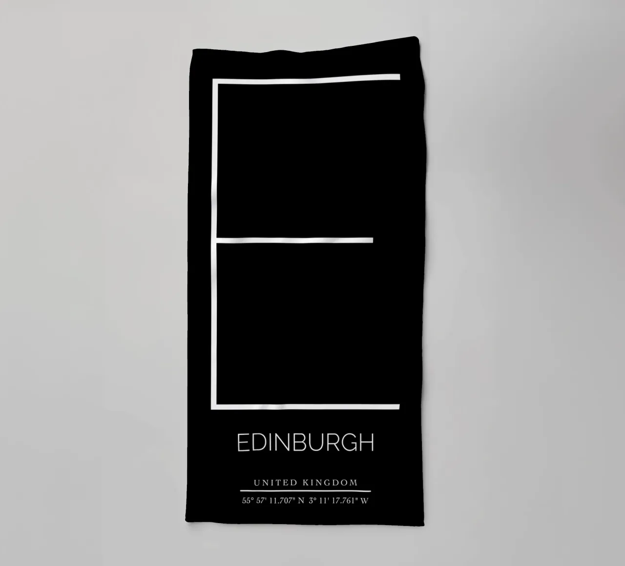 EDINBURGH - black asciugamano da bagno da CityLights