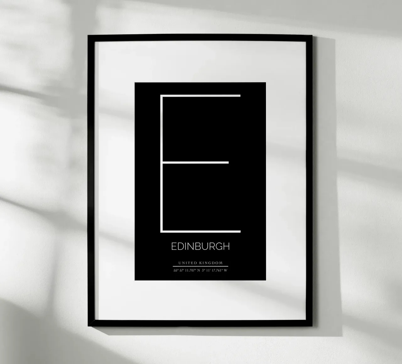 EDINBURGH - black poster da CityLights