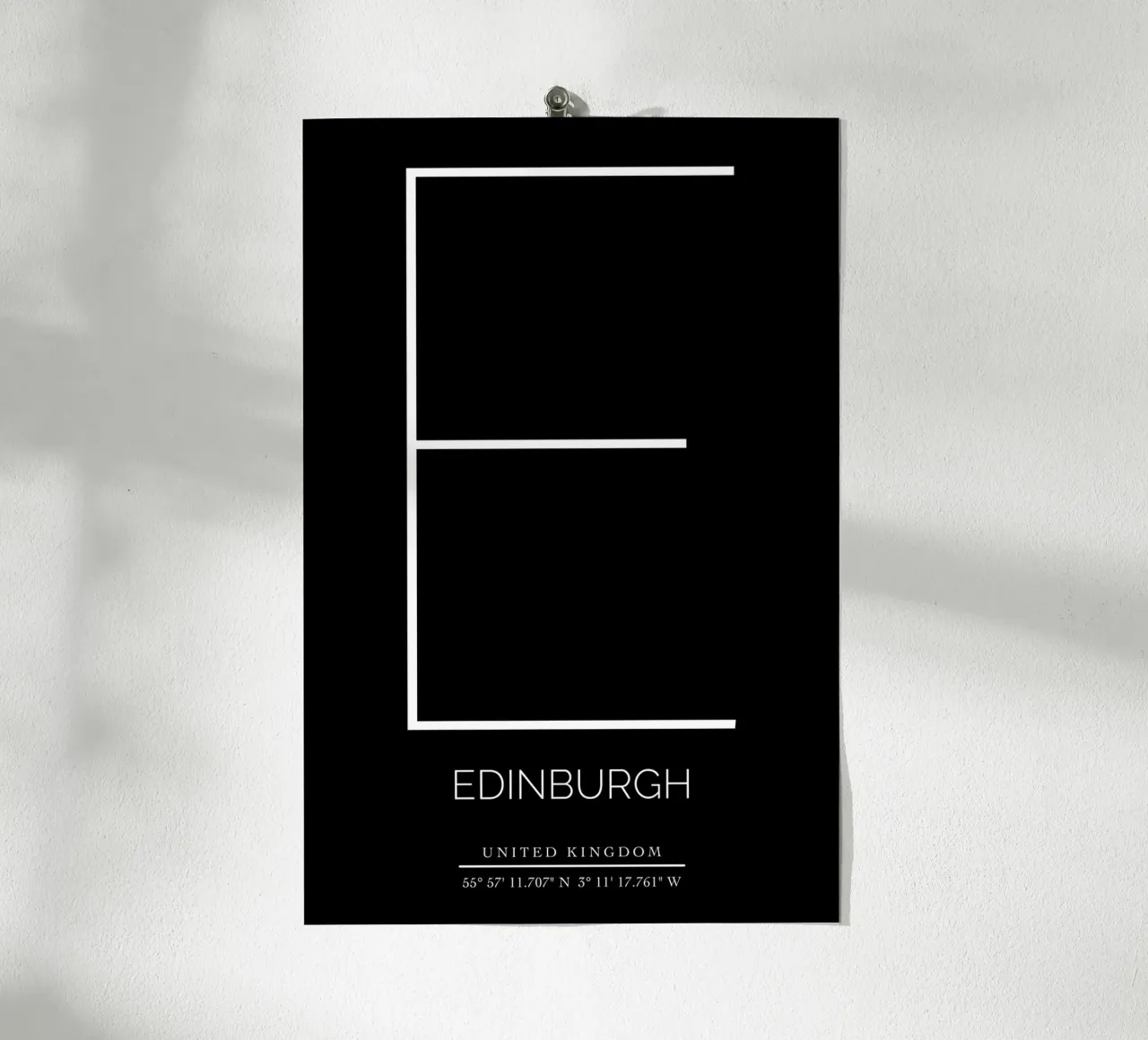 EDINBURGH - black poster da CityLights
