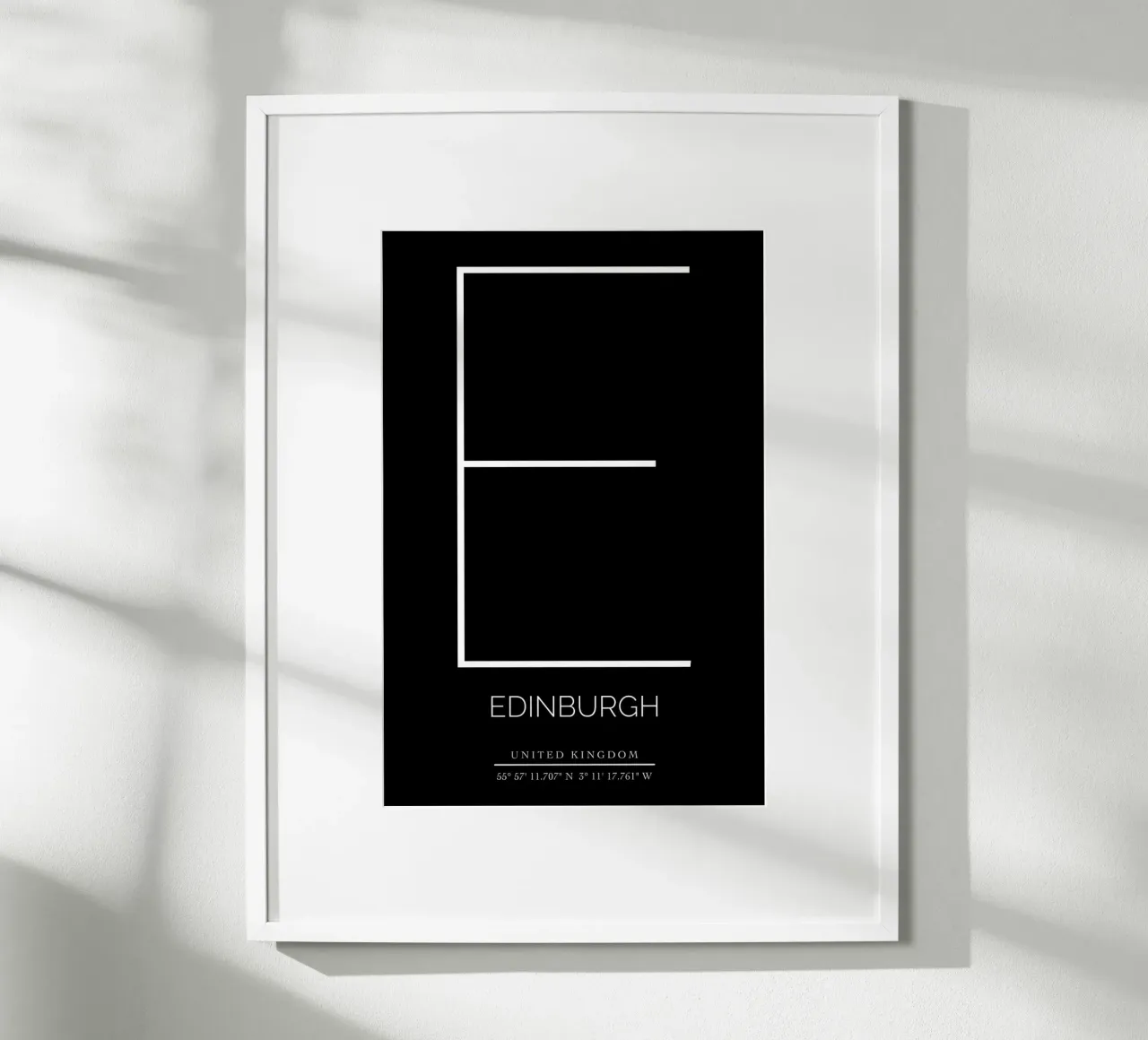 EDINBURGH - black poster da CityLights