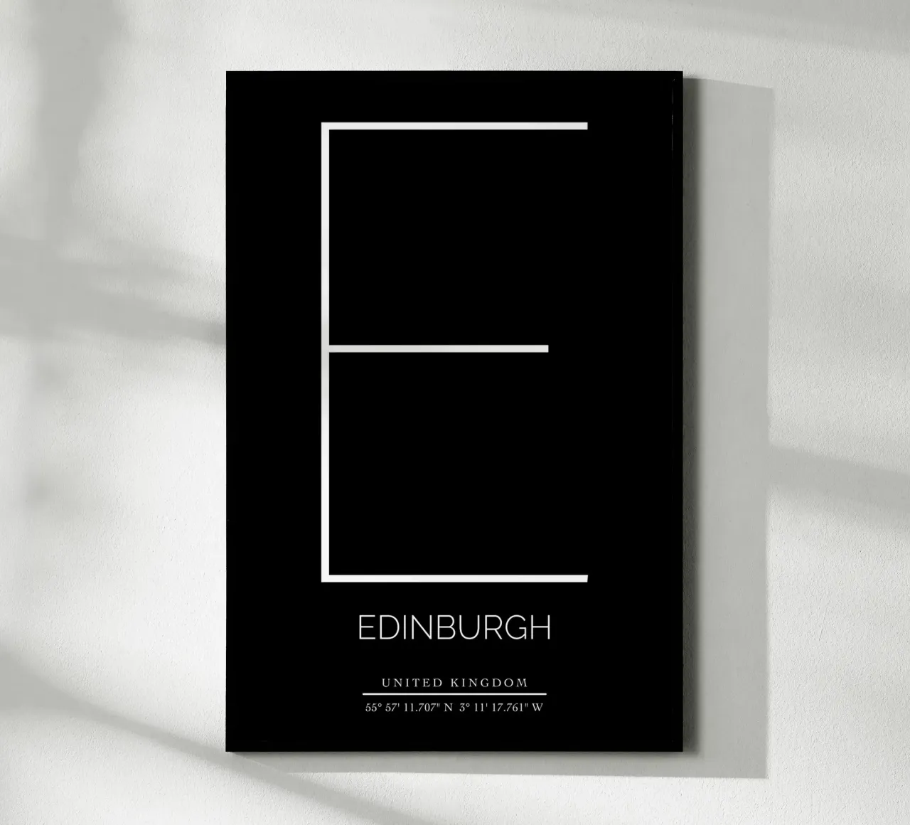 EDINBURGH - black poster da CityLights