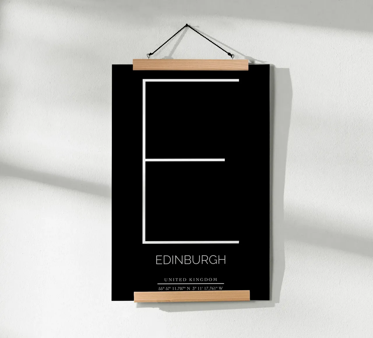 EDINBURGH - black poster da CityLights