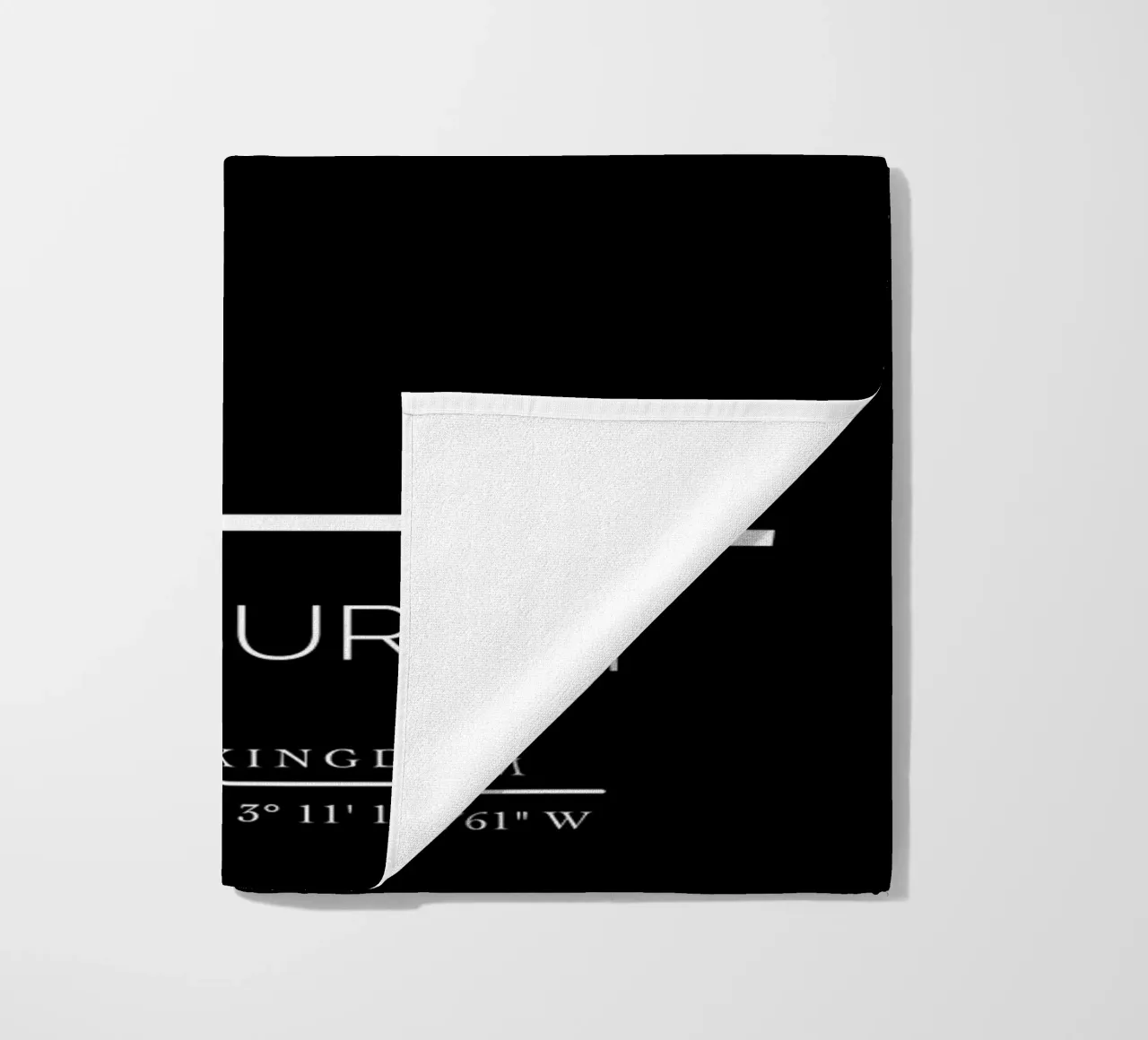 EDINBURGH - black beach towel by CityLights