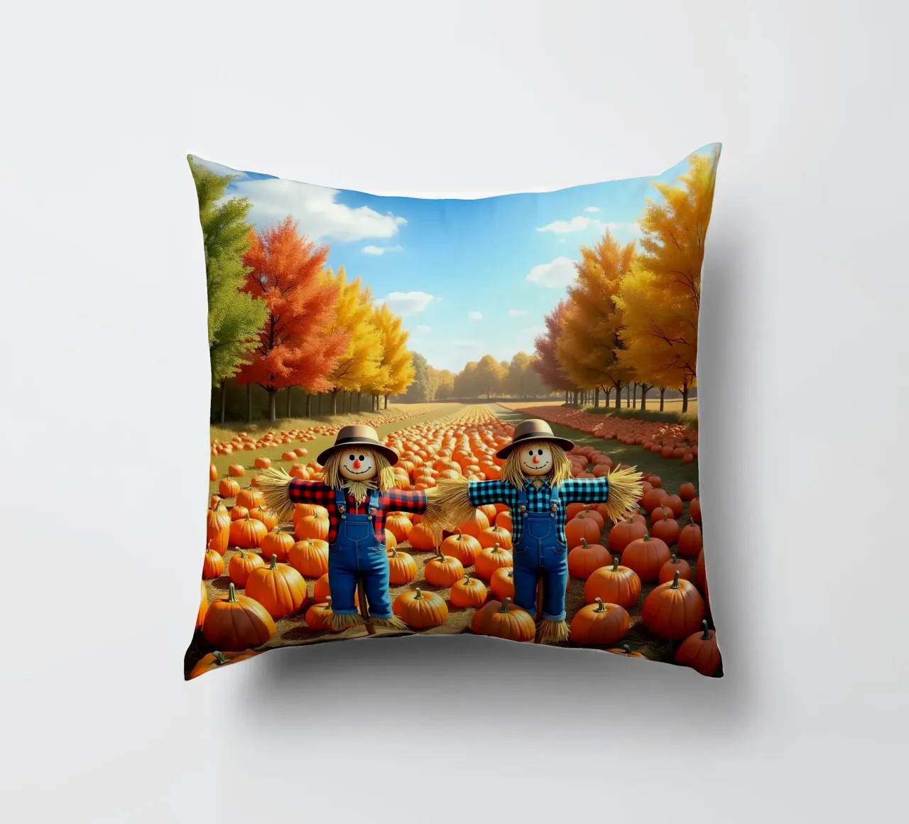 Campo_di_zucca_spaventapasseri_1 cuscino da Fantasie & Mystikwelten by LK