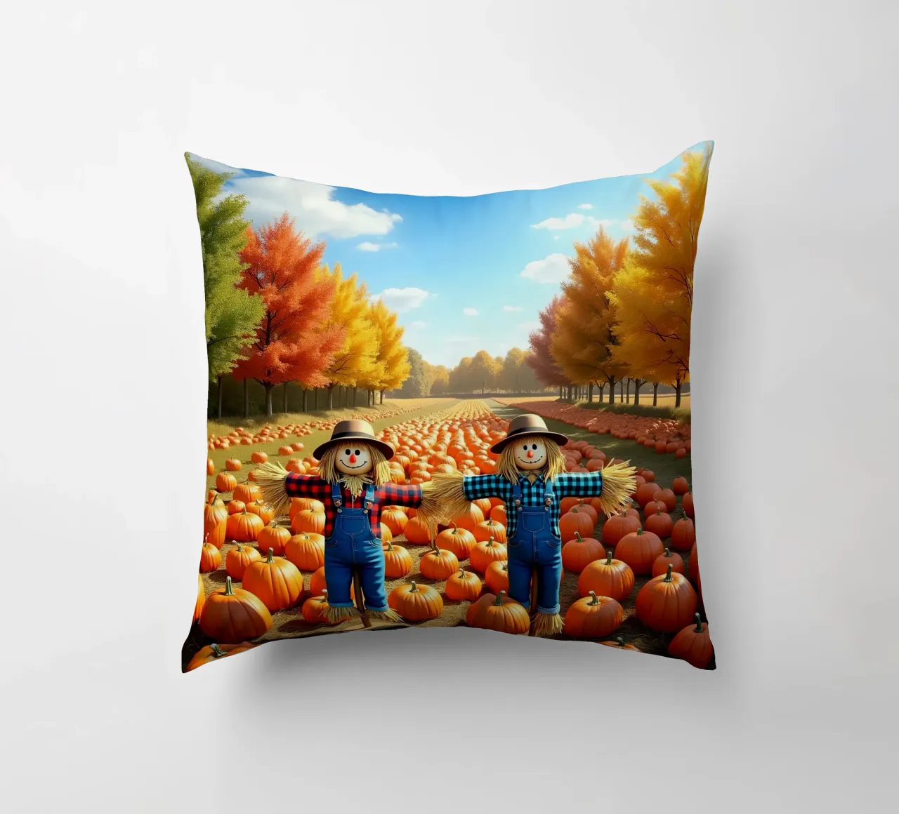 Campo_di_zucca_spaventapasseri_1 cuscino da Fantasie & Mystikwelten by LK