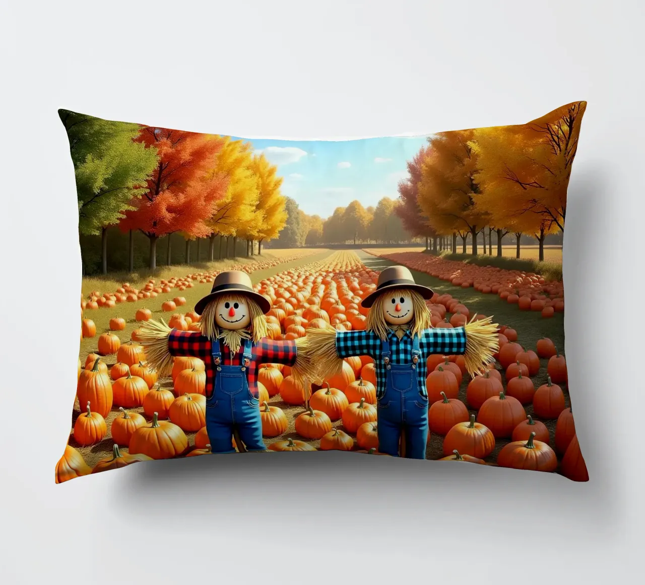 Campo_di_zucca_spaventapasseri_1 cuscino da Fantasie & Mystikwelten by LK