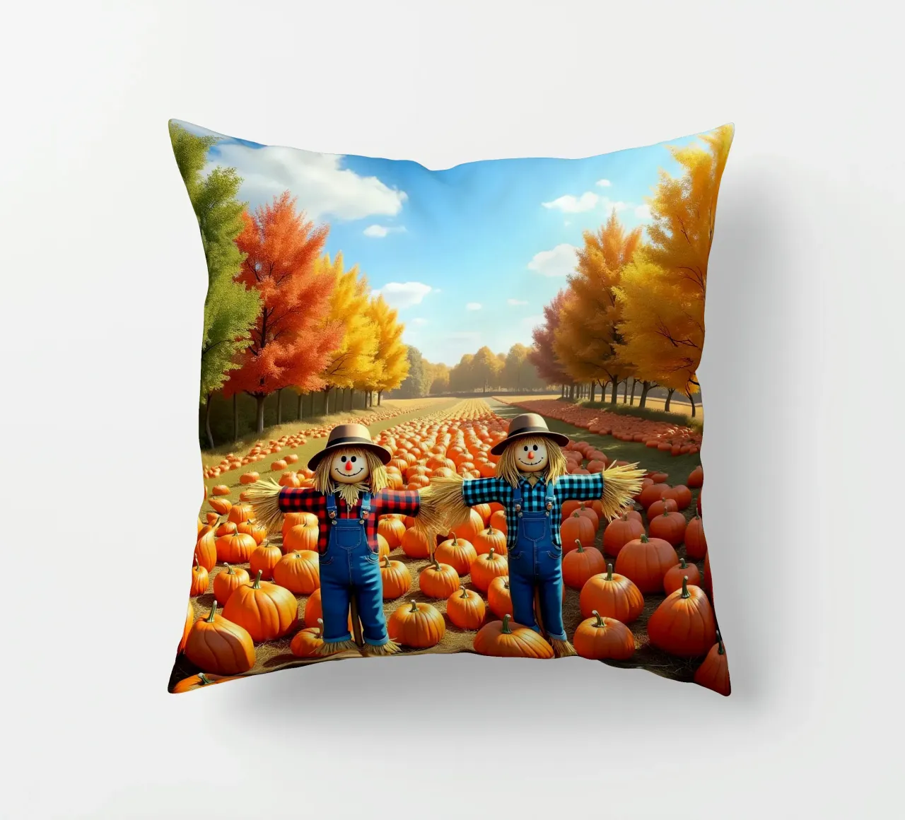 Campo_di_zucca_spaventapasseri_1 cuscino da Fantasie & Mystikwelten by LK