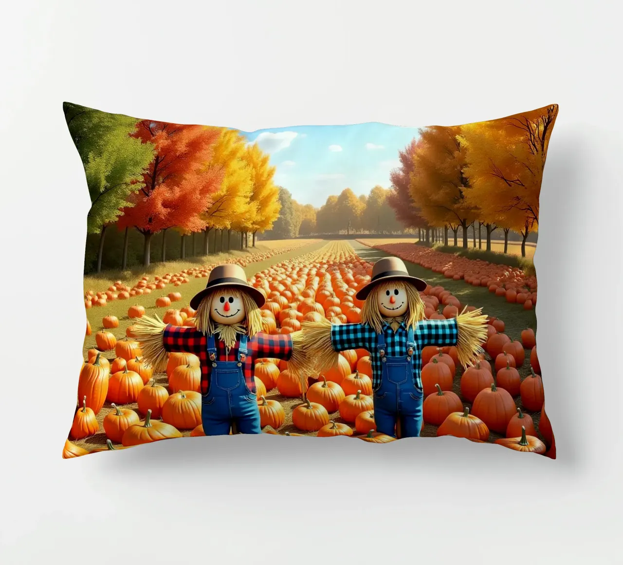 Campo_di_zucca_spaventapasseri_1 cuscino da Fantasie & Mystikwelten by LK