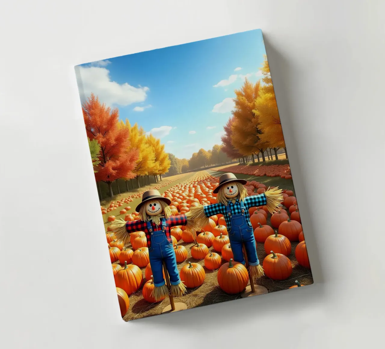 Pumpkin_field_scarecrow_1 notebook by Fantasie & Mystikwelten by LK