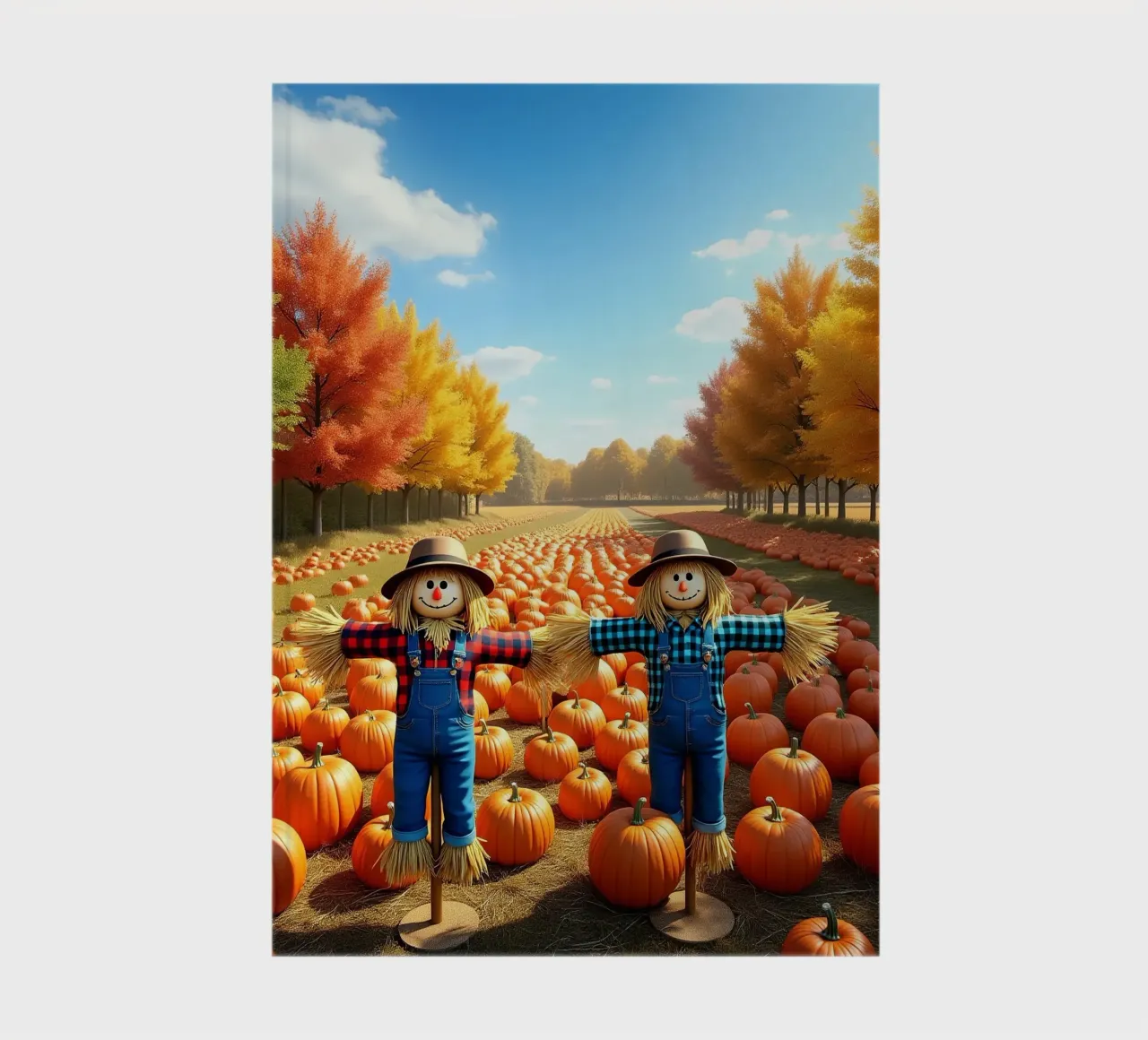 Pumpkin_field_scarecrow_1 notebook by Fantasie & Mystikwelten by LK