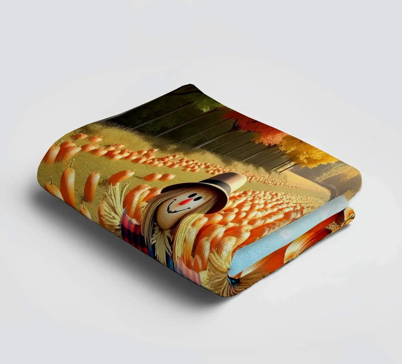 Campo_di_zucca_spaventapasseri_1 asciugamano da bagno da Fantasie & Mystikwelten by LK