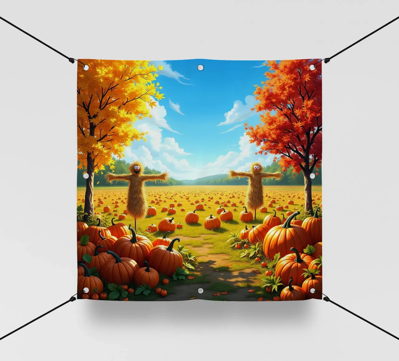 Campo_di_zucca_spaventapasseri_2 telo in pvc da Fantasie & Mystikwelten by LK