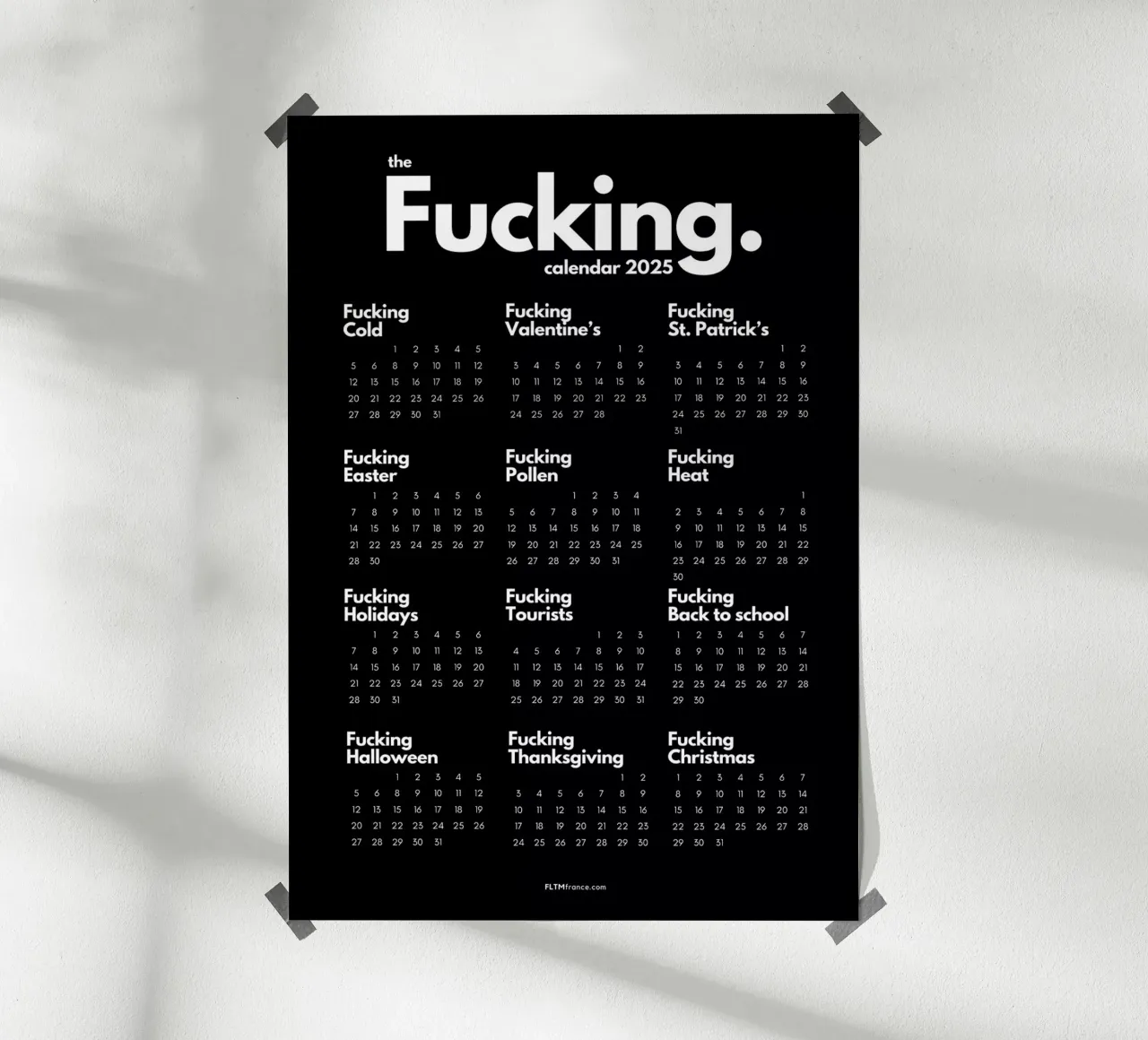 Il fottuto calendario 2025 poster da fltmfrance