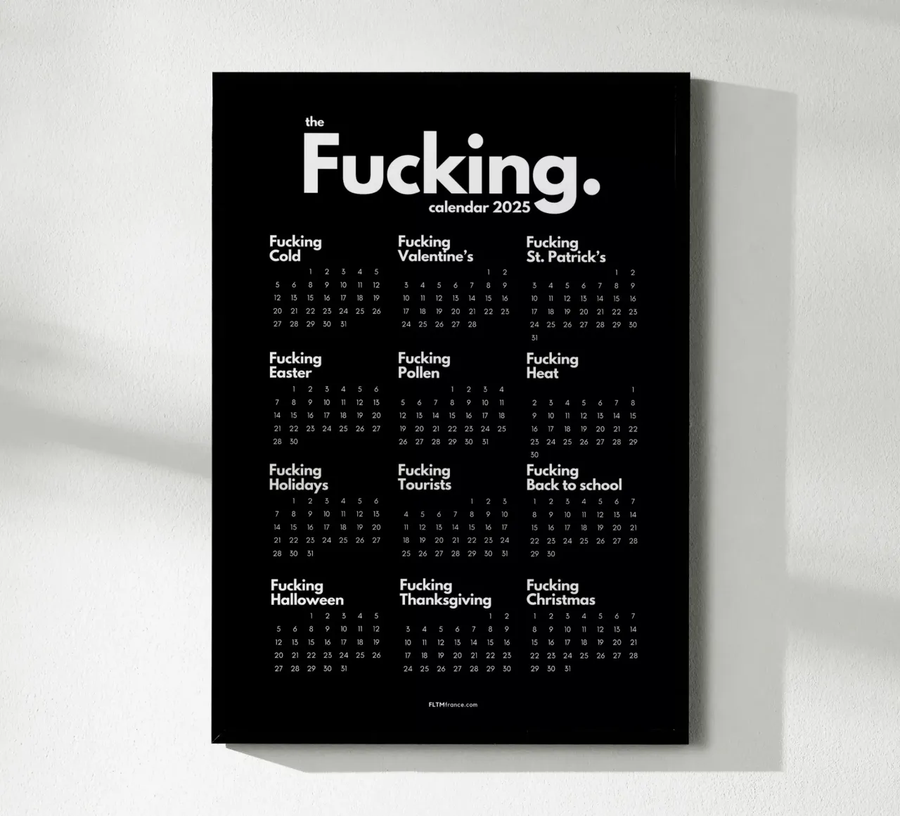 Il fottuto calendario 2025 poster da fltmfrance