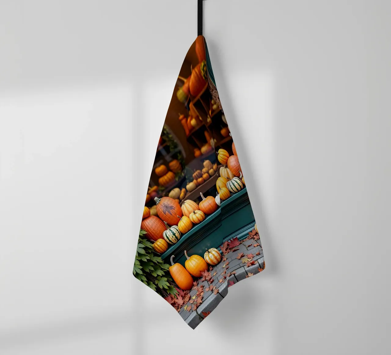 Vetrina con zucche_1 canovaccio da cucina da Fantasie & Mystikwelten by LK