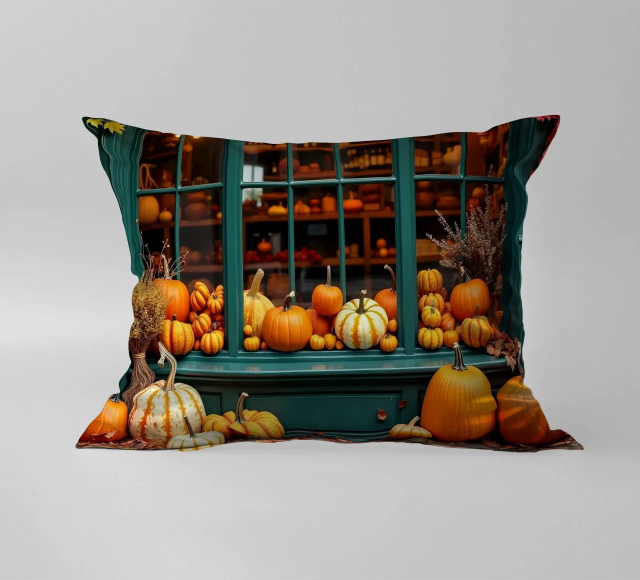 Vetrina con zucche_3 cuscino da Fantasie & Mystikwelten by LK