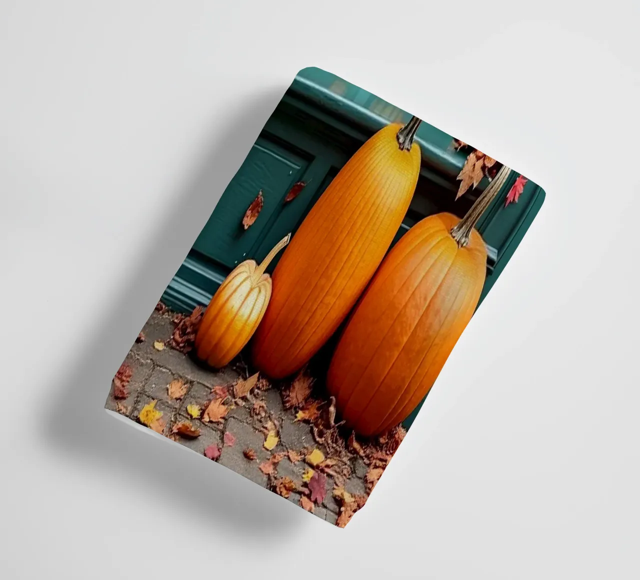 Vetrina con zucche_3 asciugamano da bagno da Fantasie & Mystikwelten by LK