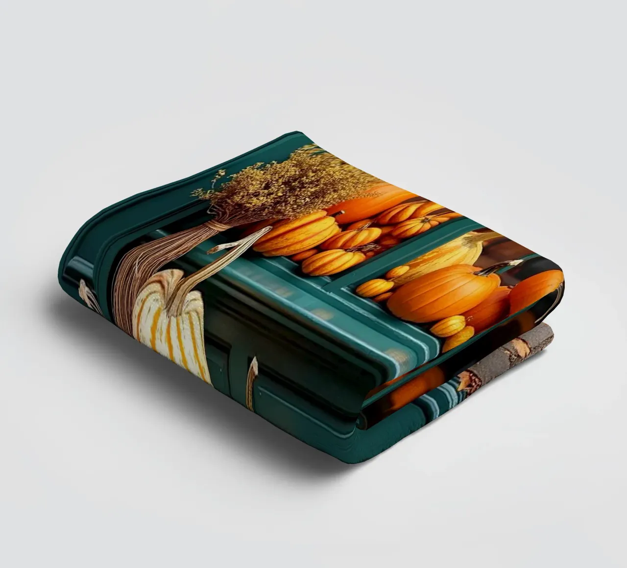 Vetrina con zucche_3 asciugamano da bagno da Fantasie & Mystikwelten by LK