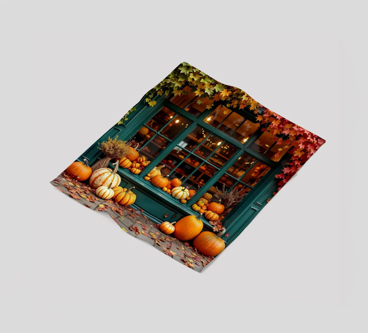 Vetrina con zucche_3 coperta in pile da Fantasie & Mystikwelten by LK