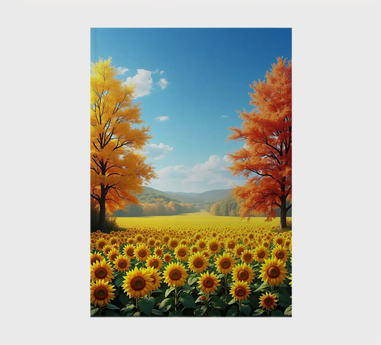 Sunflower field_1 notebook by Fantasie & Mystikwelten by LK