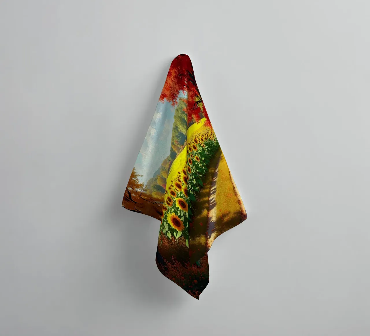 Sunflower field_3 towel by Fantasie & Mystikwelten by LK