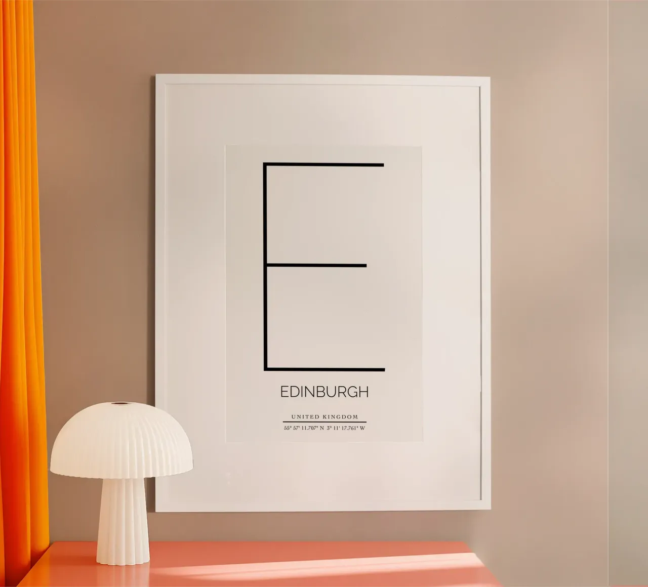 EDINBURGH - white poster da CityLights