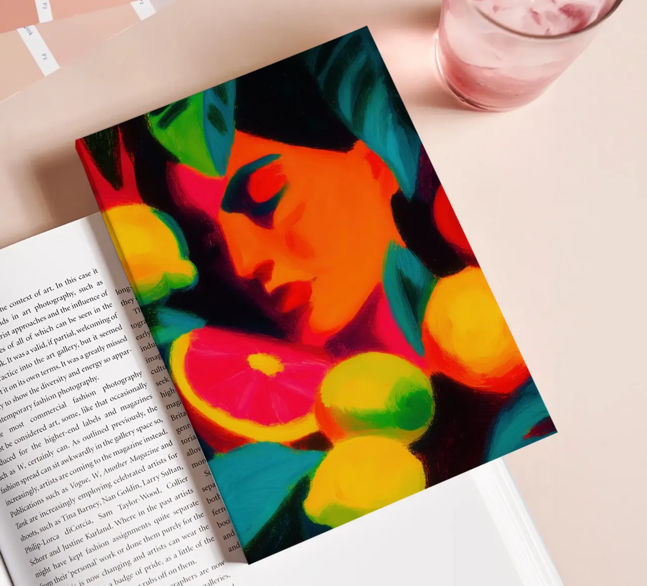Tropical women's portrait | Fruity colour explosion notebook by Autofocus