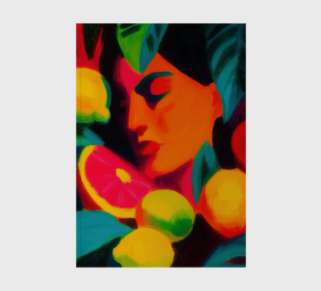 Tropical women's portrait | Fruity colour explosion notebook by Autofocus