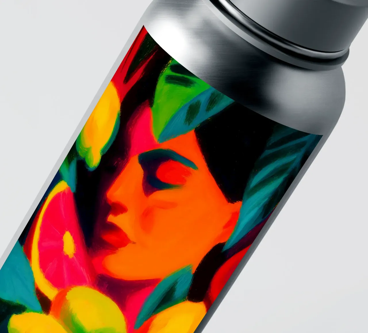 Tropical women's portrait | Fruity colour explosion sticker by Autofocus