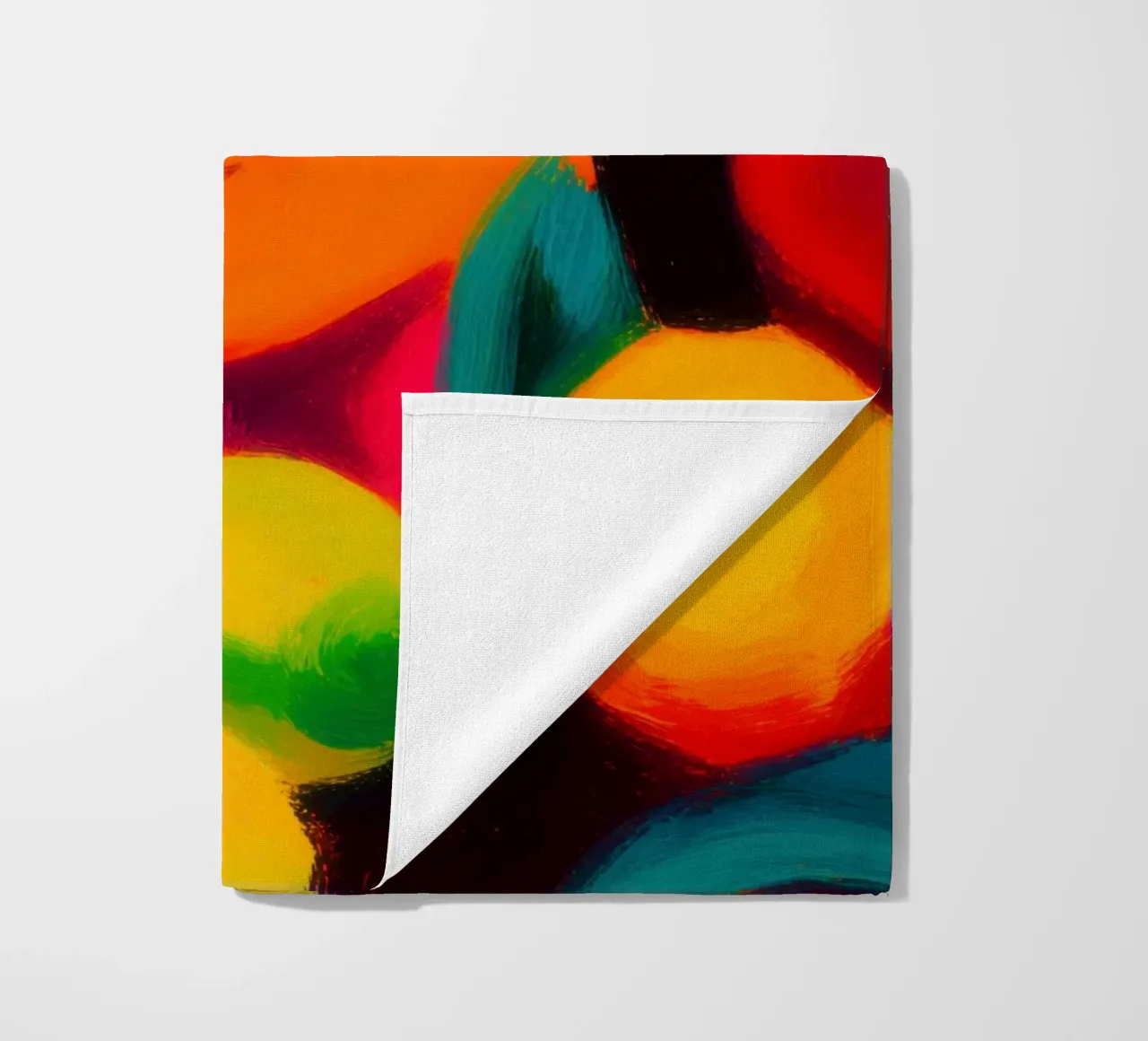 Tropical women's portrait | Fruity colour explosion beach towel by Autofocus