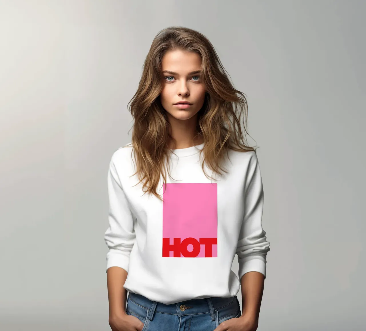 HOT | Typography | Red on Pink felpa da sabidussi