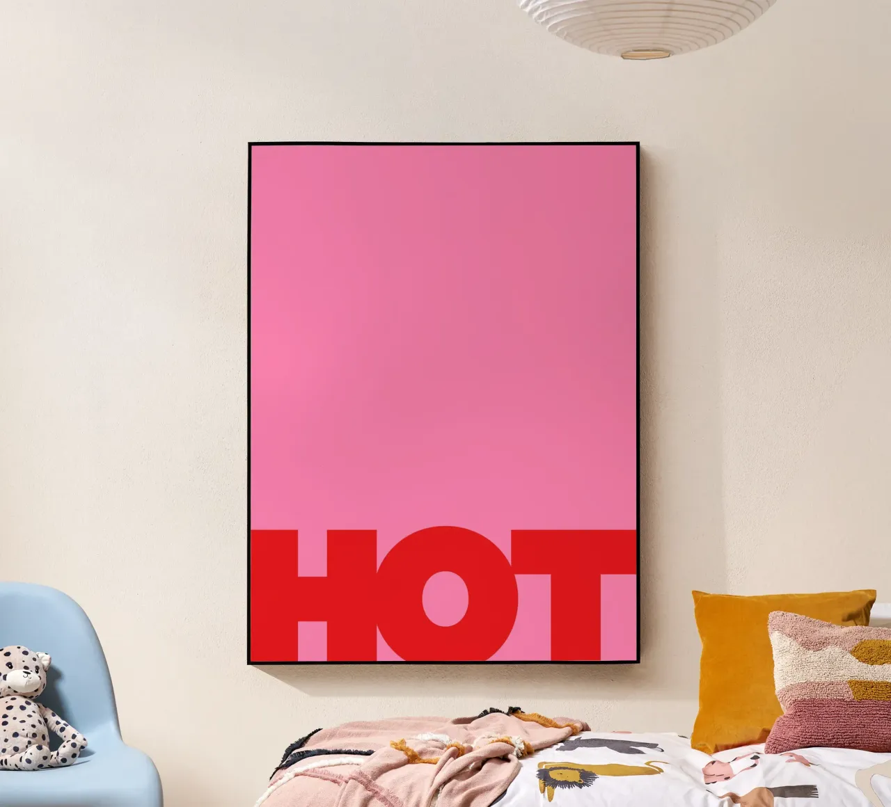 HOT | Typography | Red on Pink acryl van sabidussi