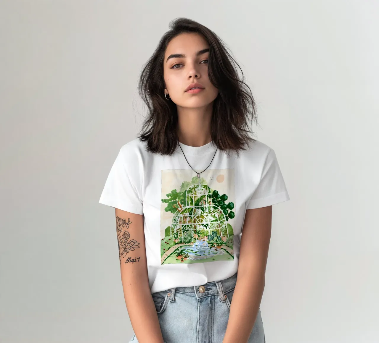 Acquerello botanico a guazzo t-shirt da janna shop