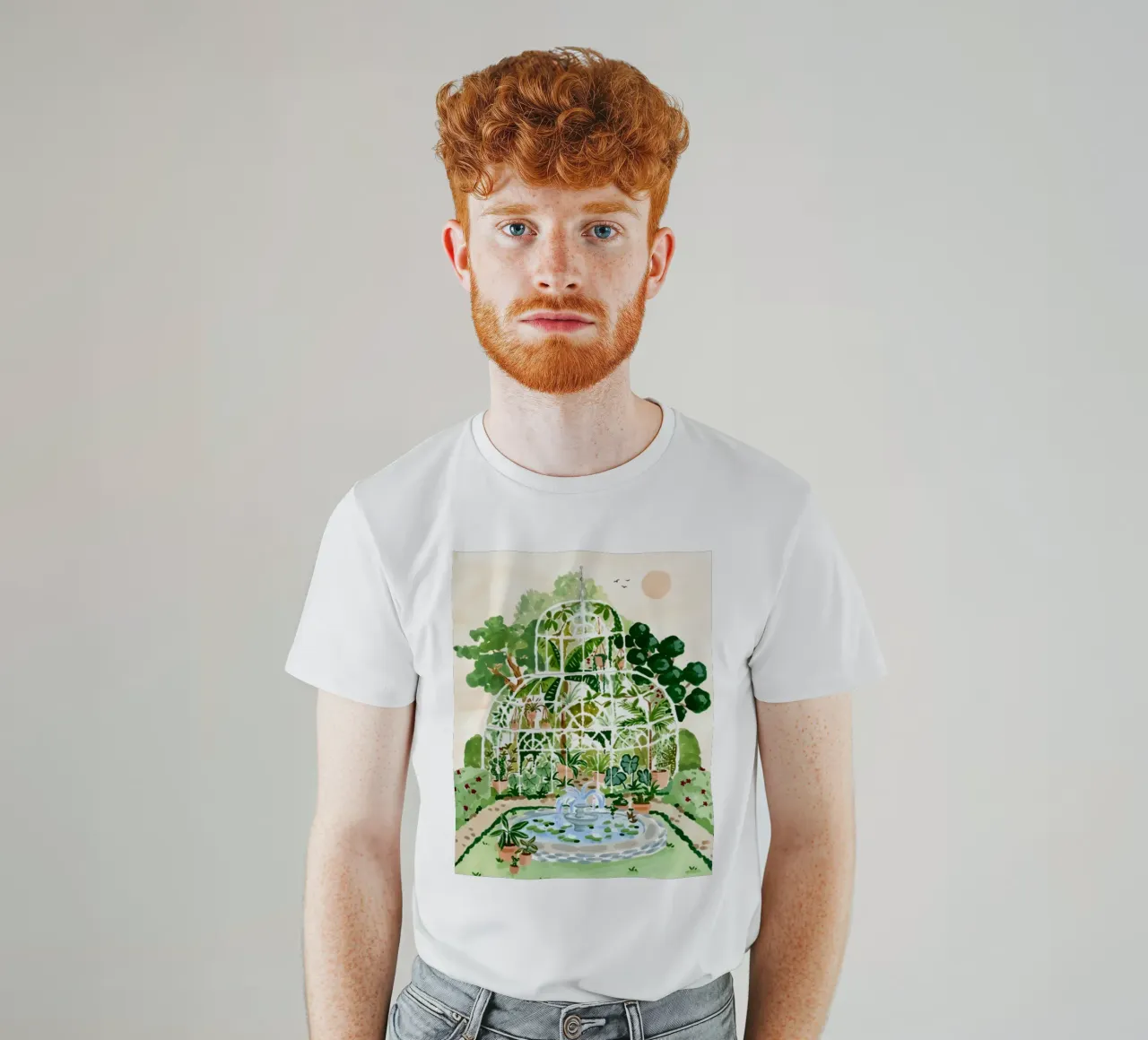 Acquerello botanico a guazzo t-shirt da janna shop