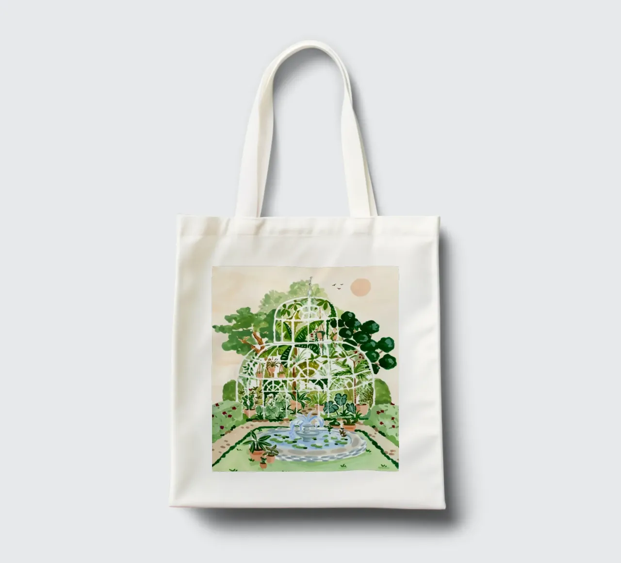 Acquerello botanico a guazzo borsa in juta da janna shop