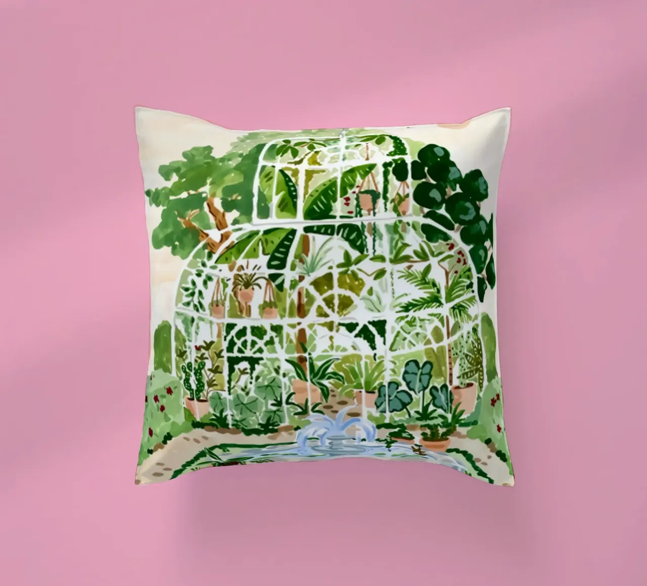 Acquerello botanico a guazzo cuscino da janna shop