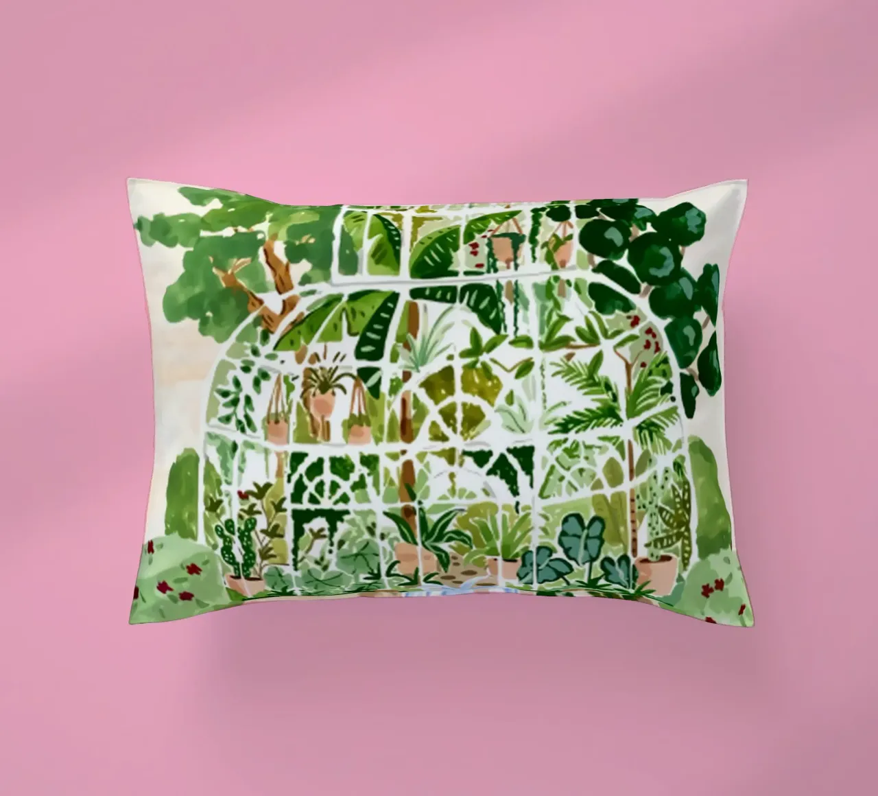 Acquerello botanico a guazzo cuscino da janna shop